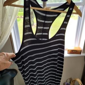 (2435) Mossimo, Racerback Tank, Size M, Black/White.